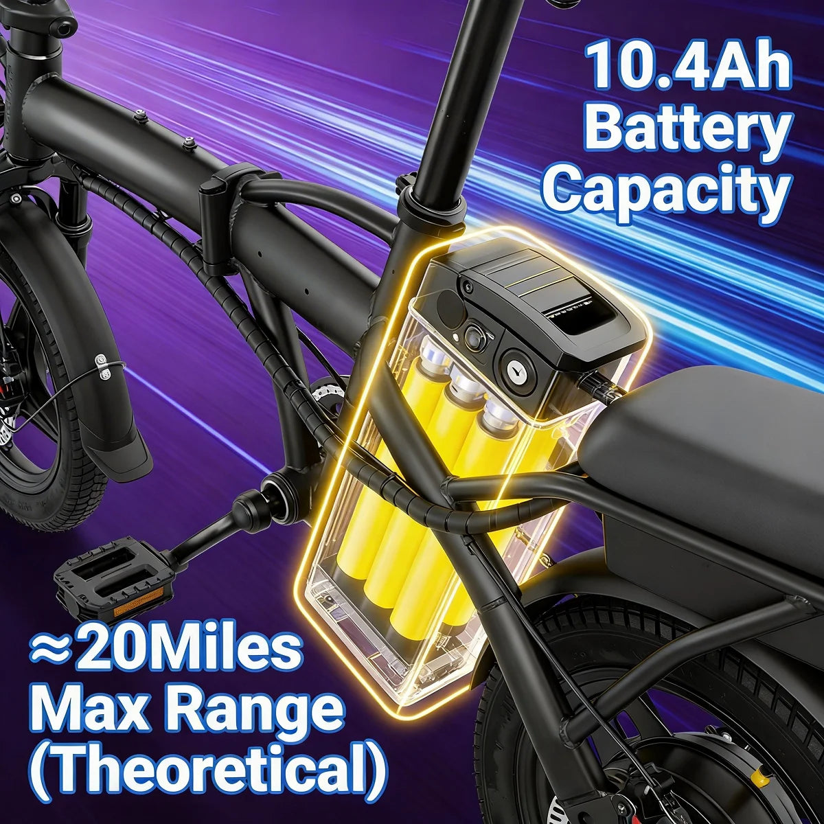 Hezzo 750W Peak Folding Electric Bike For Adult Commuters