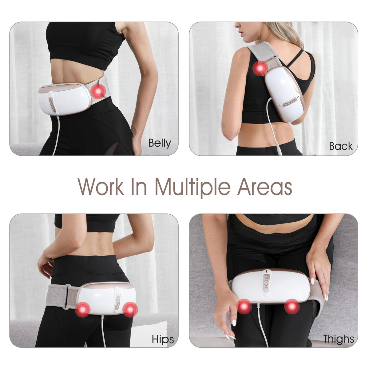 Adjustable Vibration Massage Belt For Weight Loss And Digestion Aid