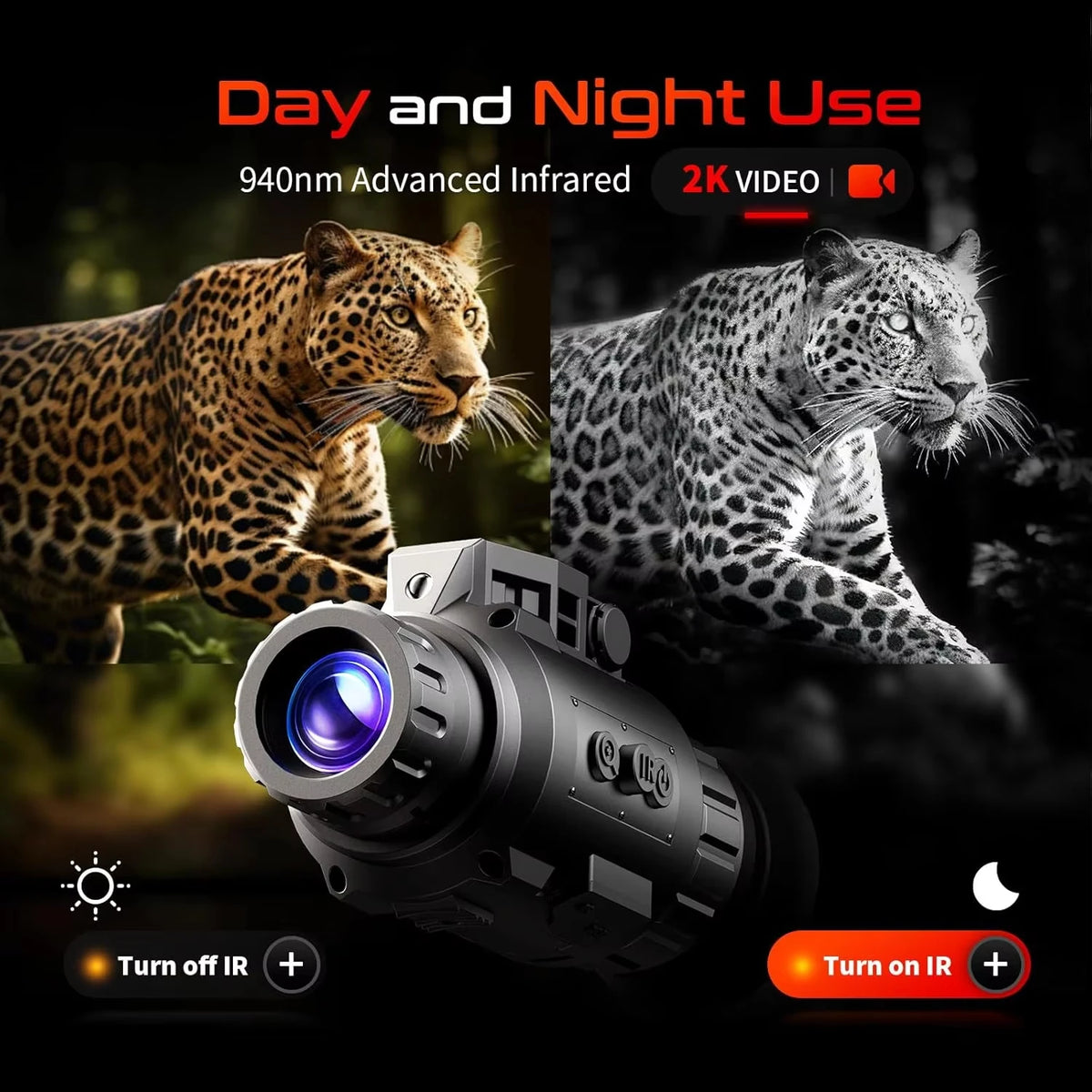 Goyojo 2K Digital Night Vision Monocular With HD Recording