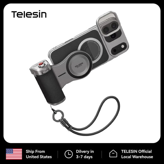 Telesin Master Grip Set With Magnetic Mount And 3200mah Wireless Charger