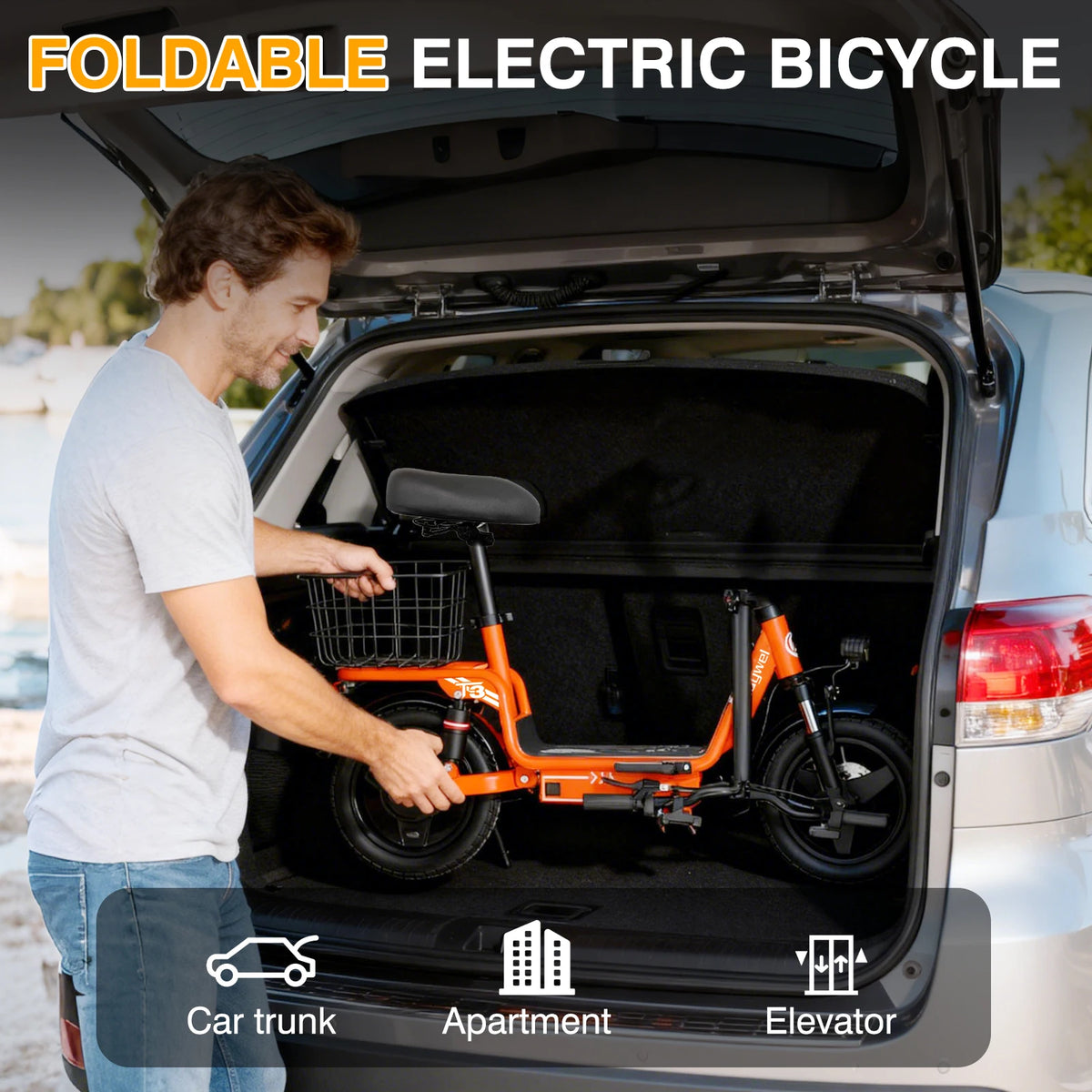 Bodywel T3 Folding Electric Scooter With Shock Absorption