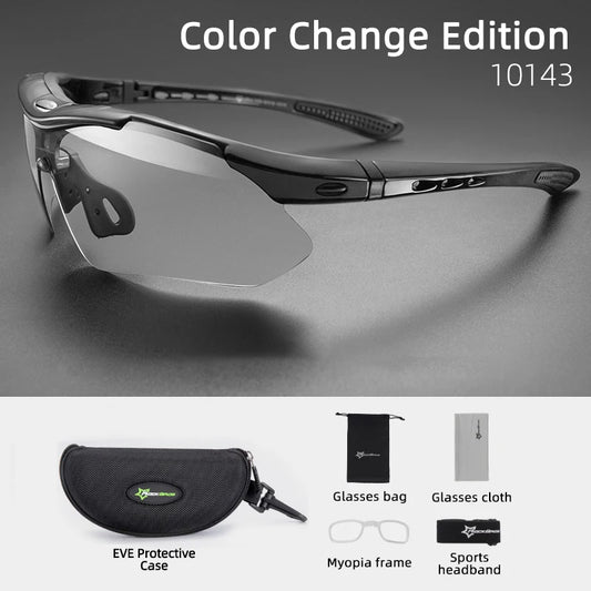 Rockbros Cycling Photochromic Sunglasses With UV400 Protection Lens