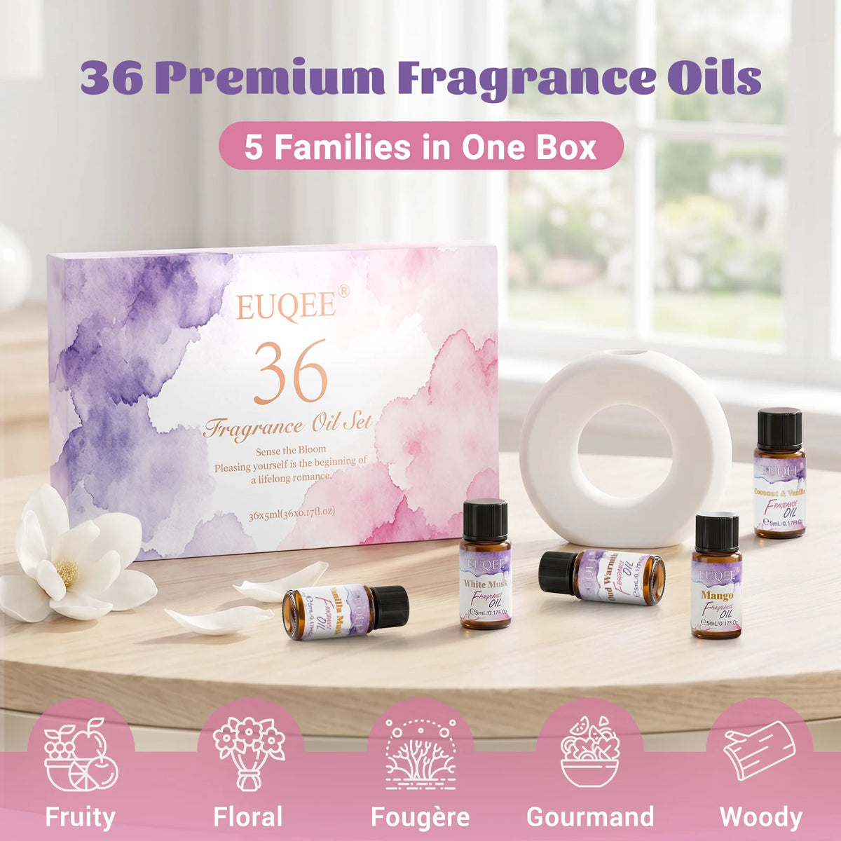 EUQEE Fragrance Oil Gift Set For Diffusers And Candle Making