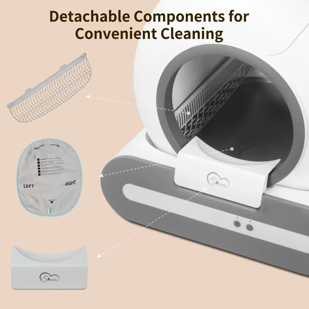 DOEL Smart Self Cleaning Automatic Cat Litter Box App Control