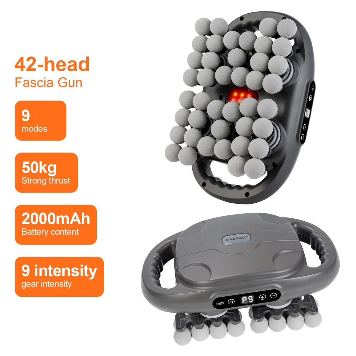 Iebilif 42 Head Massage Gun 9 Speed Deep Tissue Percussion Therapy