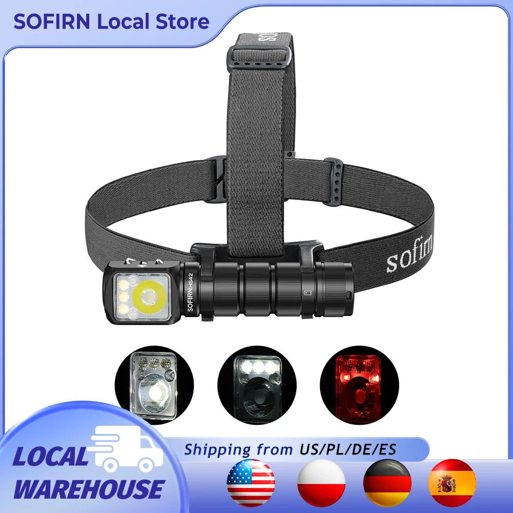 Sofirn HS42 Rechargeable LED Headlamp for Camping and Hiking