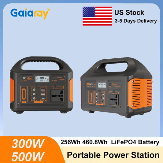 GaiaRay 300W 460Wh LiFePO4 Portable Power Station Generator