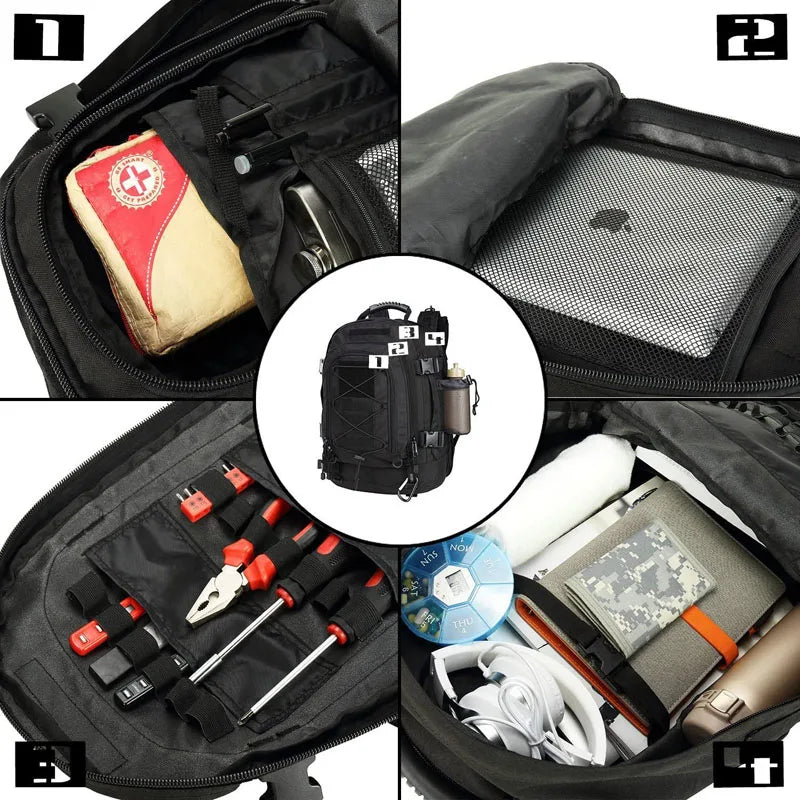LQARMY Tactical Military Molle Backpack for Hiking and Outdoor Travel
