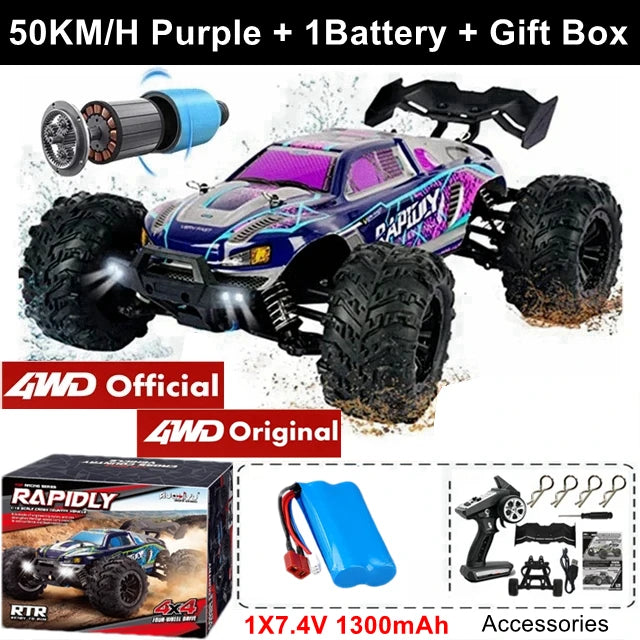 4WD Off Road Remote Control Car High Speed Brushless Buggy