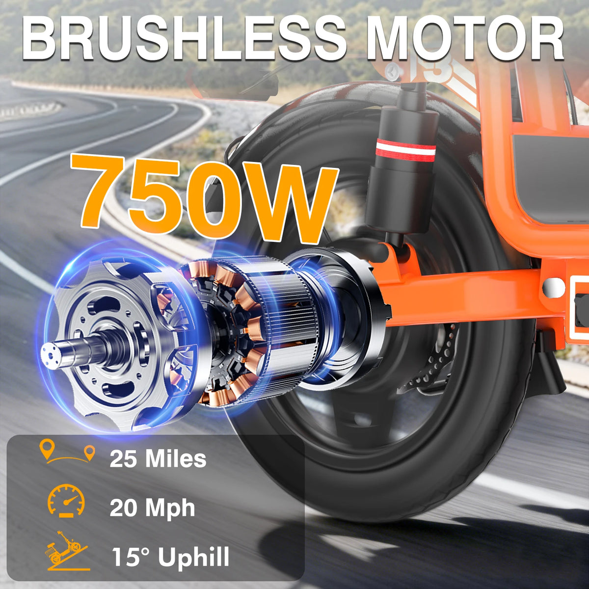 Bodywel T3 Folding Electric Scooter With Shock Absorption