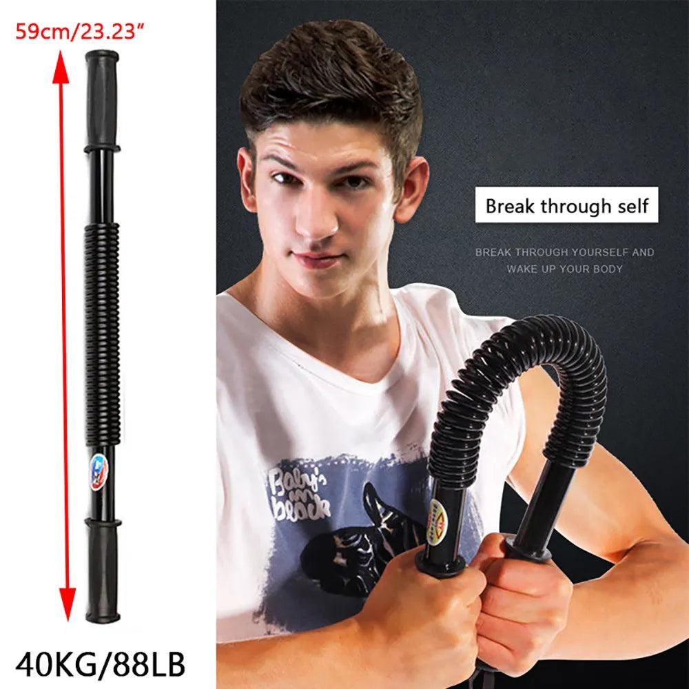 Heavy Duty Spring Chest Power Bar Arm Strength Trainer