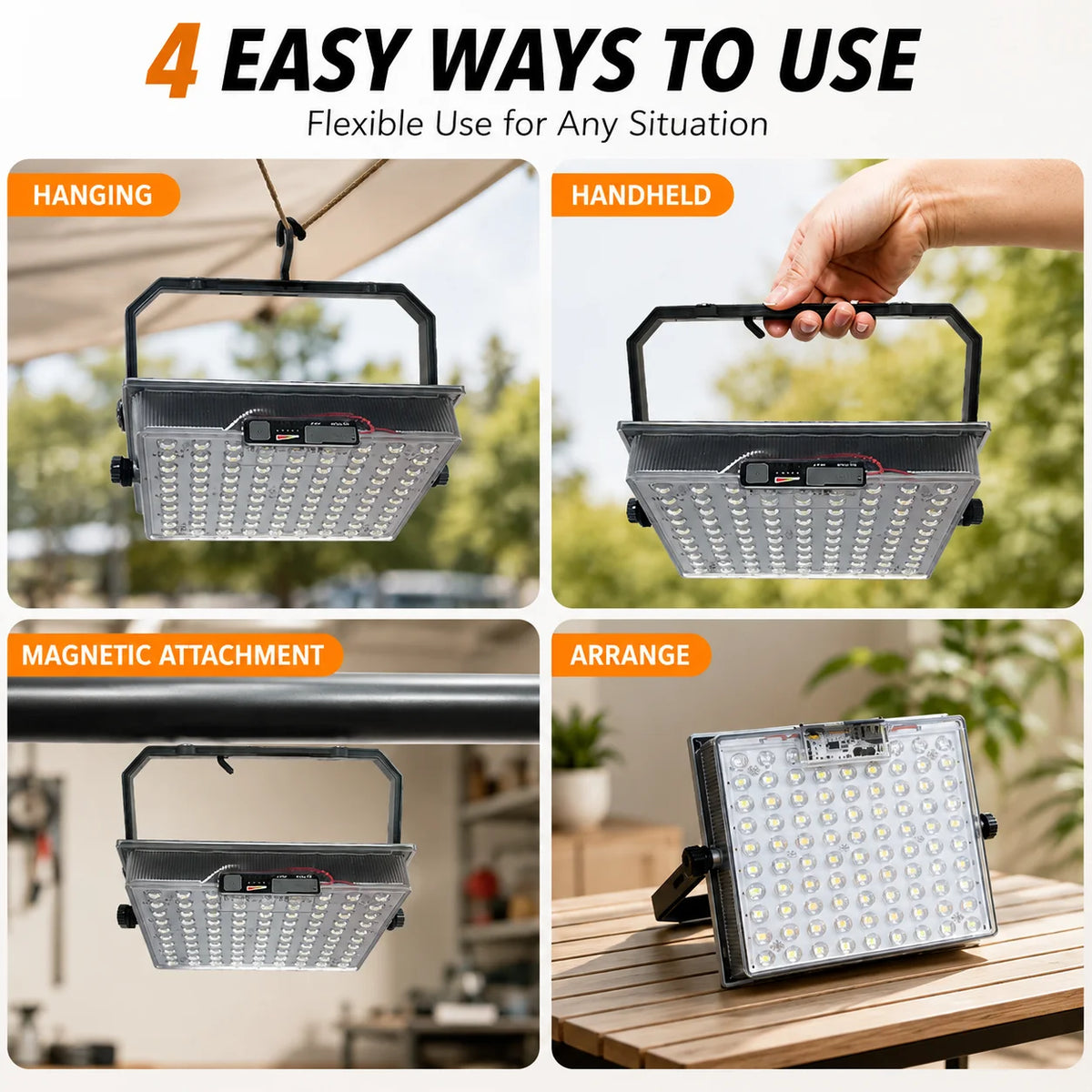 Morglad Solar Rechargeable Camping Lantern With Dual Charging