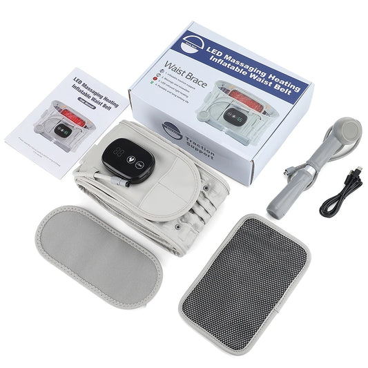 PASTSKY Rechargeable Heated Lumbar Traction and Back Massage Device