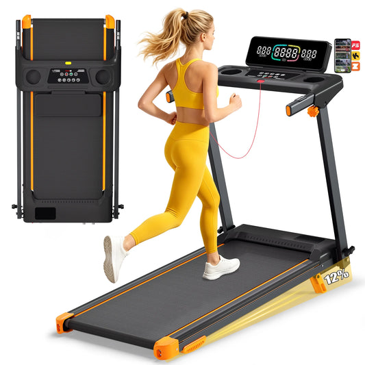 Foldable Walking Pad Treadmill With Incline And HIIT Modes
