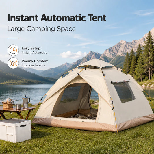 TribeNest Automatic Pop Up Camping Tent Windproof And Rainproof