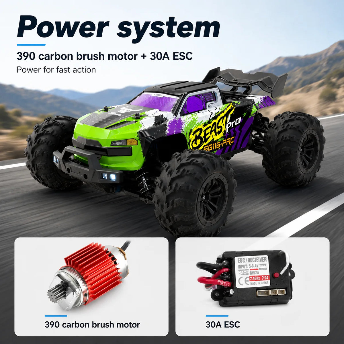 ZNLYRION 4WD Off-Road RC Buggy Remote Control Racing Truck