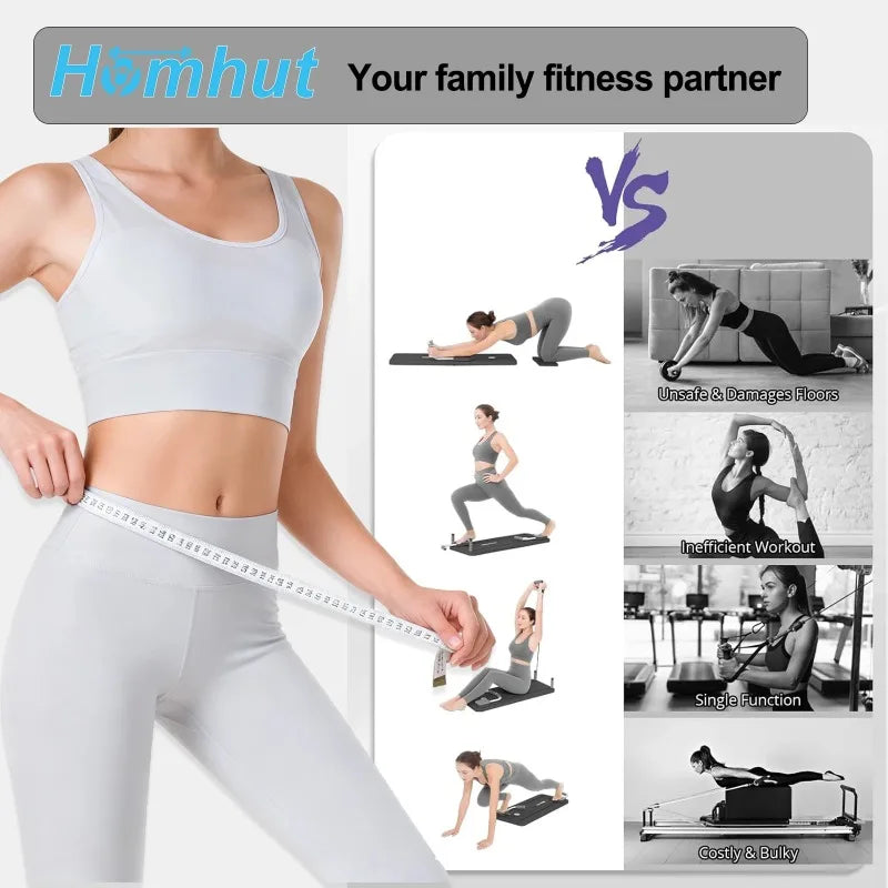 Foldable Multifunctional Home Workout Board With Resistance Bands And Handles