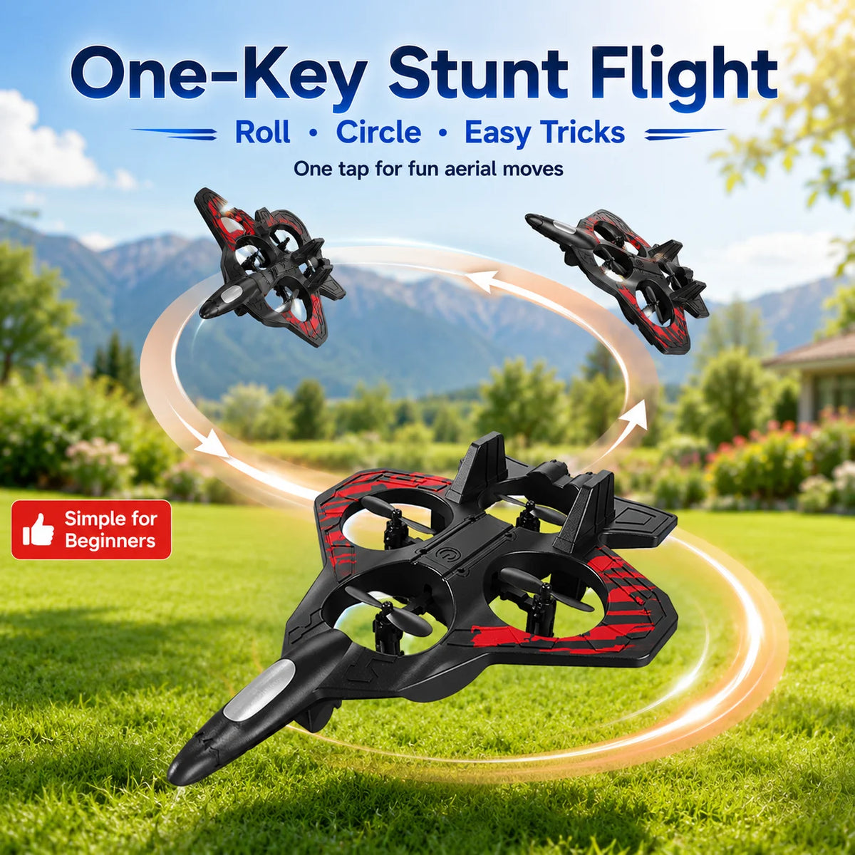 ZNLYRION YL87 RC Foam Fighter Plane With 360 Stunt Flight