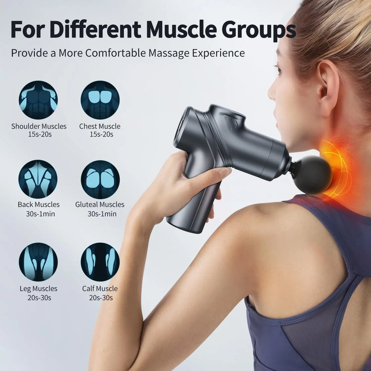 Leercon Muscle Massage Gun Portable Brushless Motor With Four Heads
