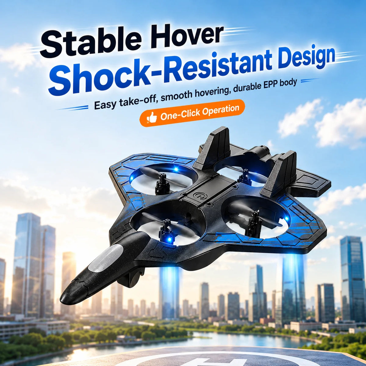 ZNLYRION YL87 RC Foam Fighter Plane With 360 Stunt Flight