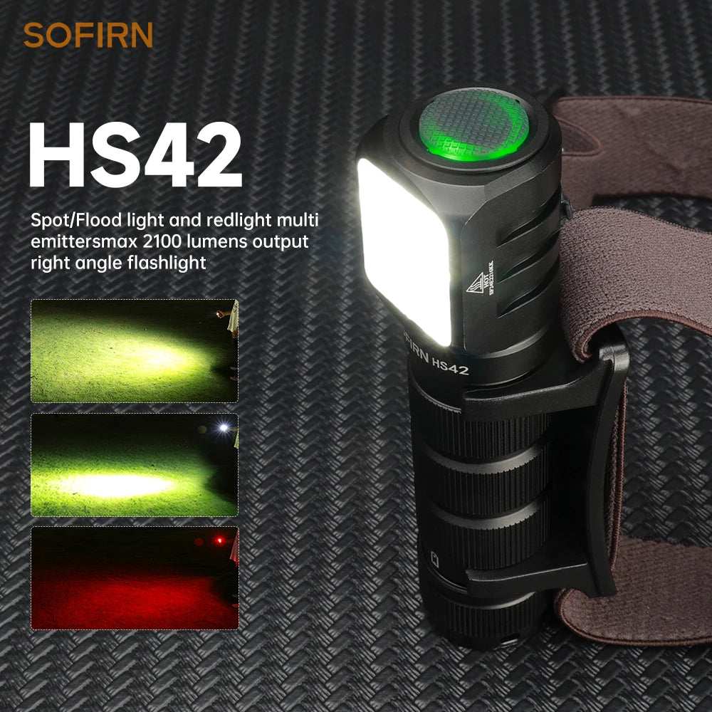 Sofirn HS42 Rechargeable LED Headlamp for Camping and Hiking