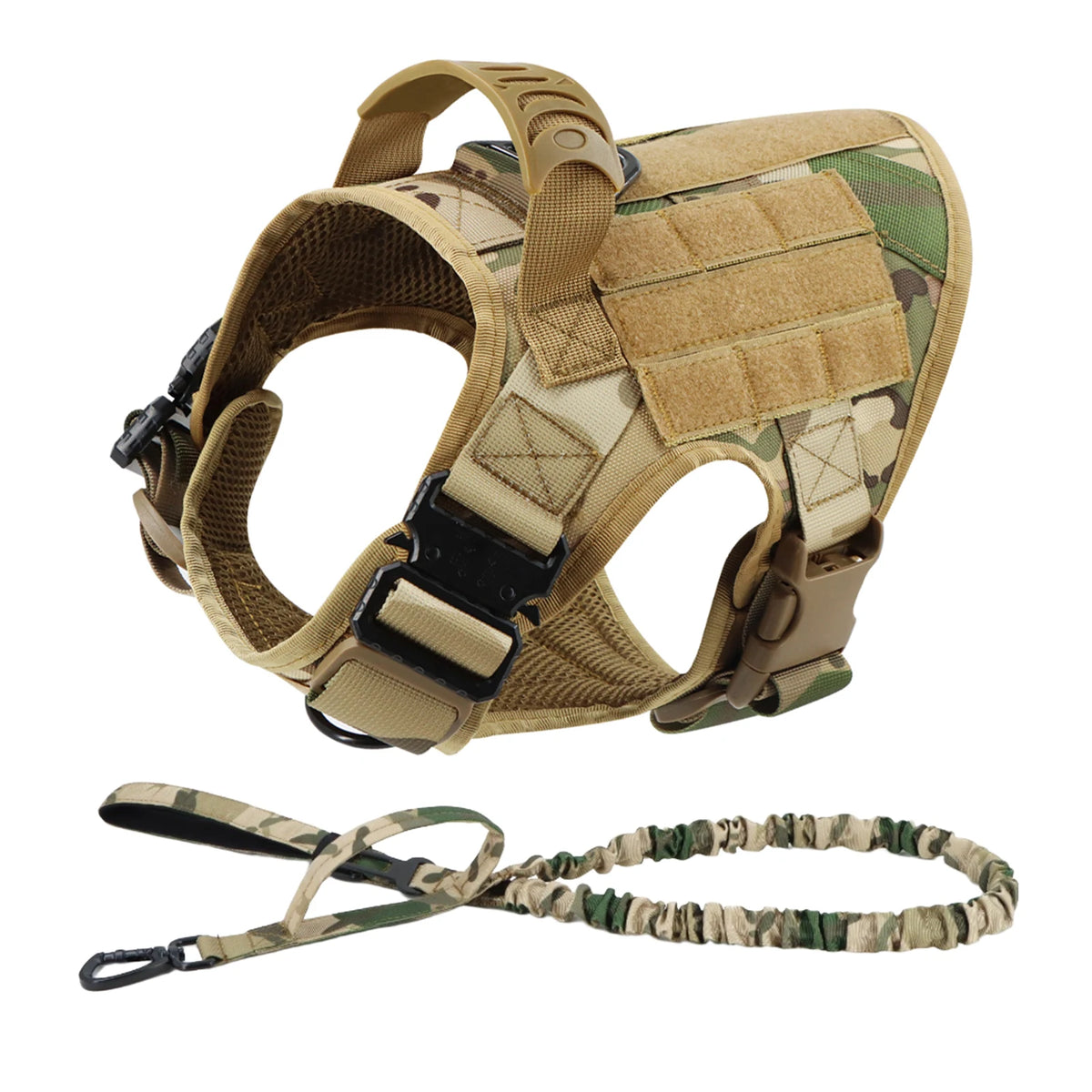 PETRAVEL Tactical Dog Harness And Leash Set For Training Walks