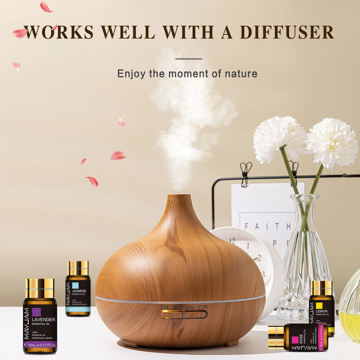 MAYJAM Essential Oils Set for Diffusers Aromatherapy and Candle Making