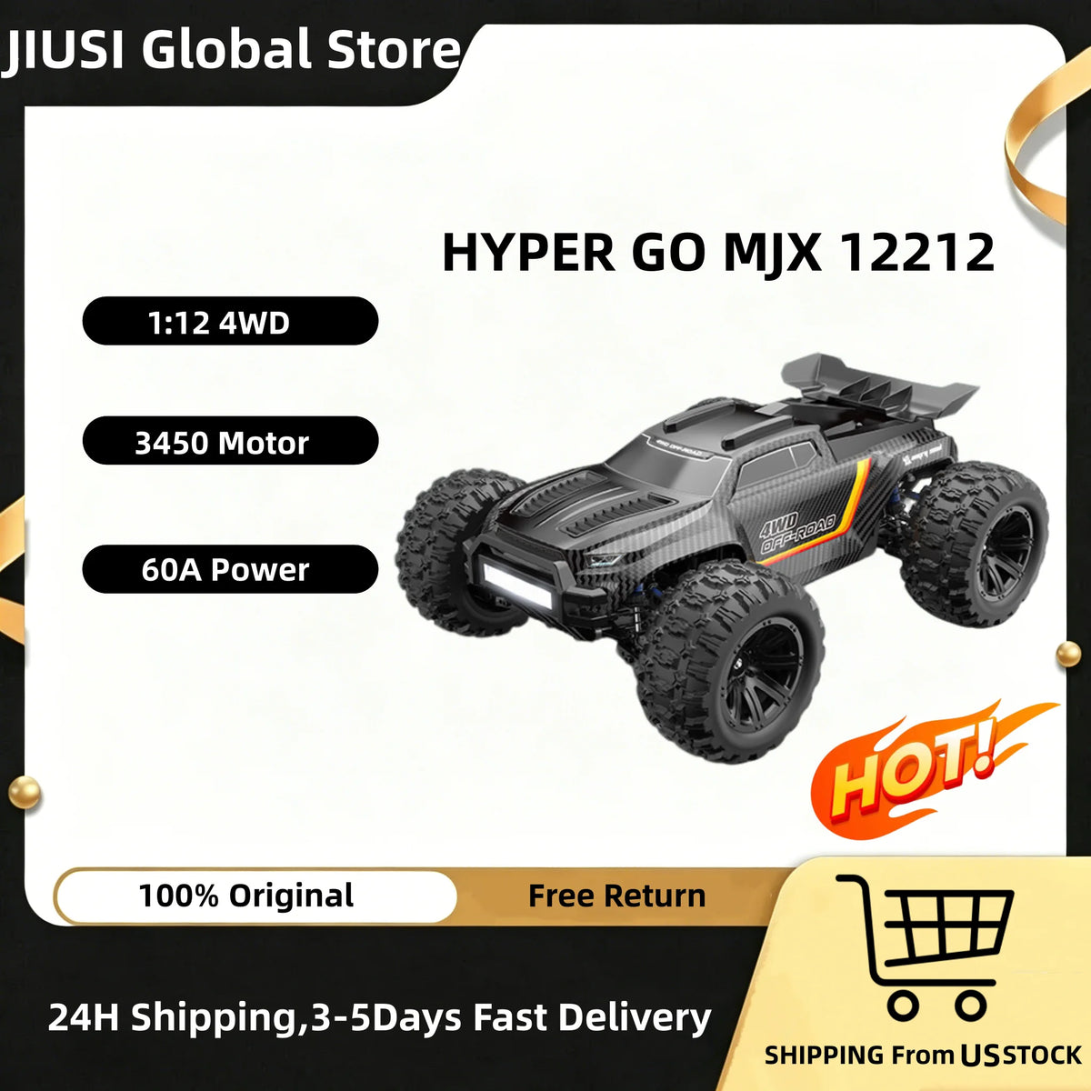 HYPER GO 4WD Brushless Off Road RC Truck Remote Control