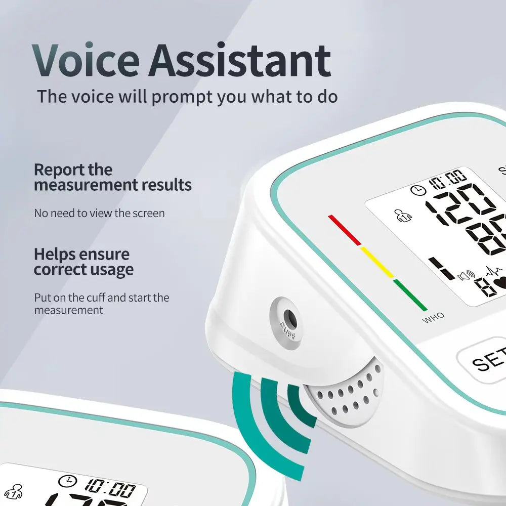 Automatic Upper Arm Blood Pressure Monitor With Voice Readout