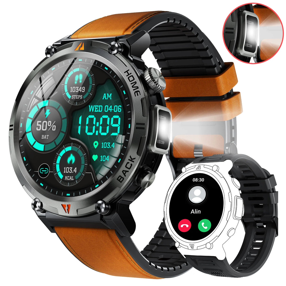 EIGIIS KE3 Bluetooth Call Smartwatch with Heart Rate Monitor