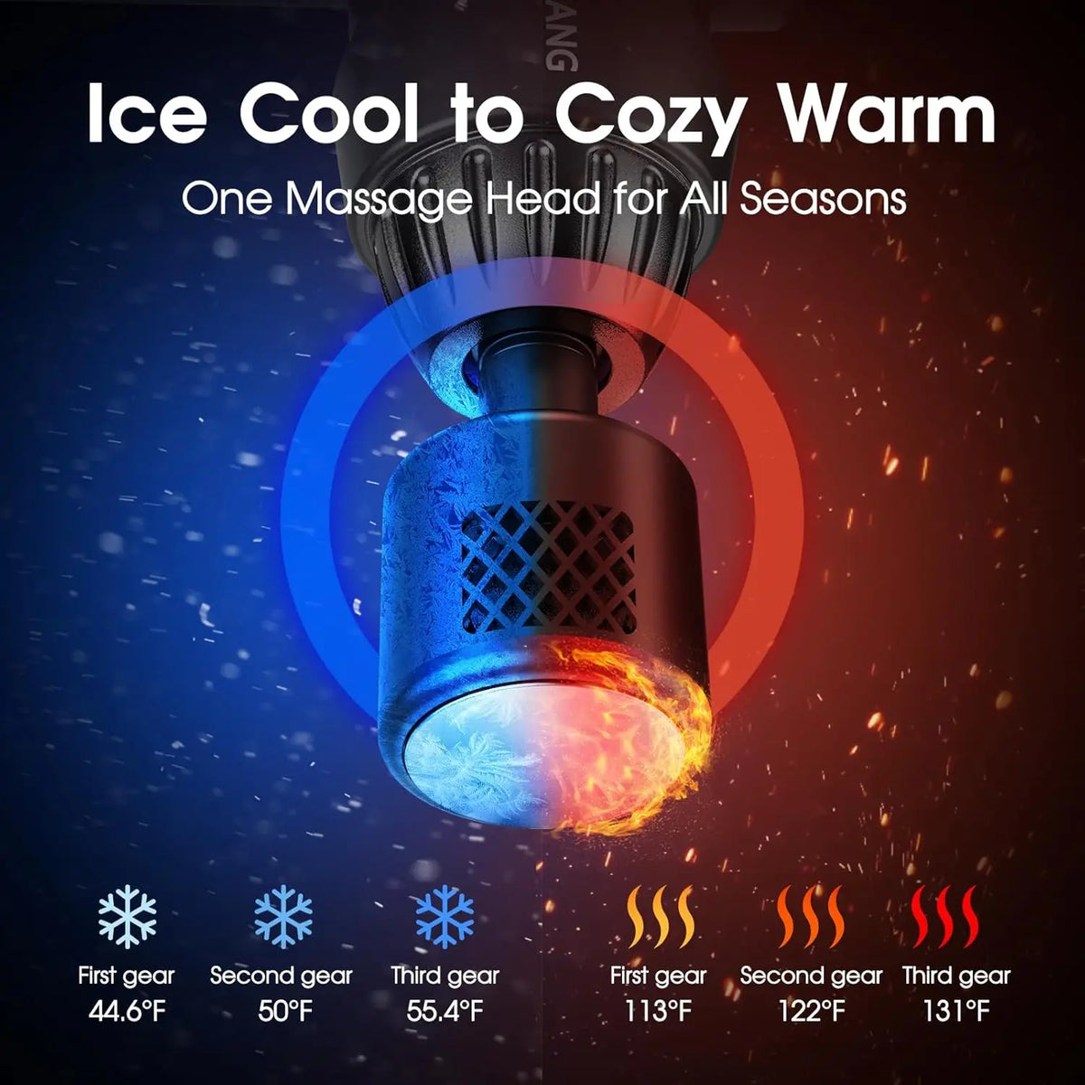 LINGTENG Hot And Cold Deep Tissue Massage Gun For Muscle Relaxation