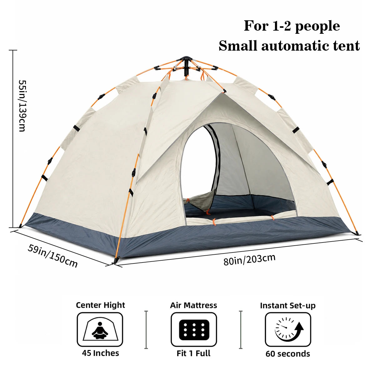 TribeNest Automatic Pop Up Camping Tent Windproof And Rainproof