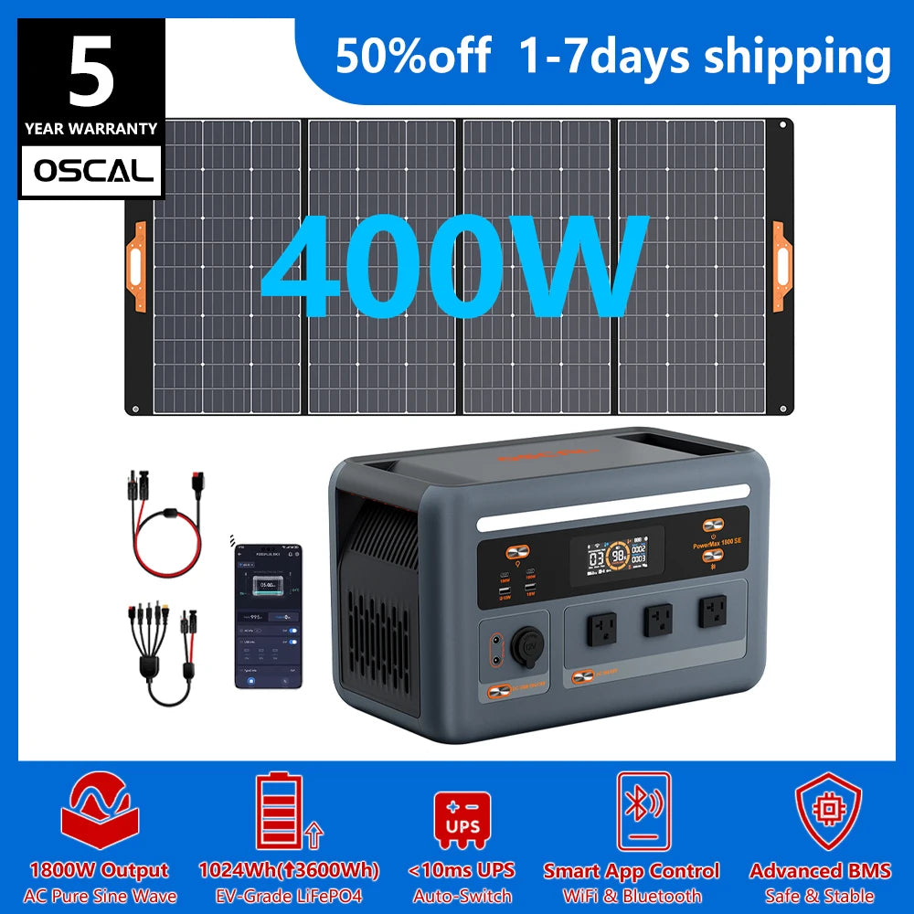Oscal PowerMax 1800Se 1024Wh Portable Power Station