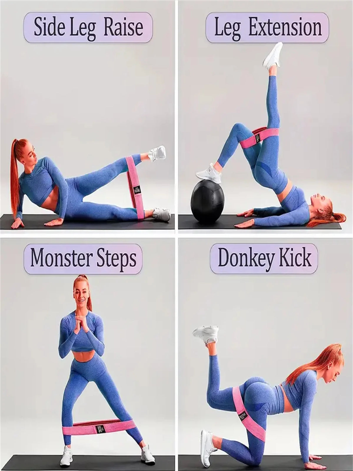 Pilates Yoga Elastic Resistance Bands for Strength and Stretch Workouts
