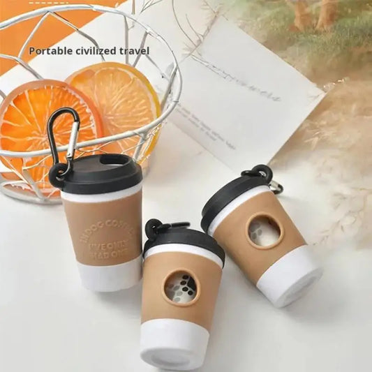 Portable Dog Waste Bag Dispenser With Coffee Cup Design