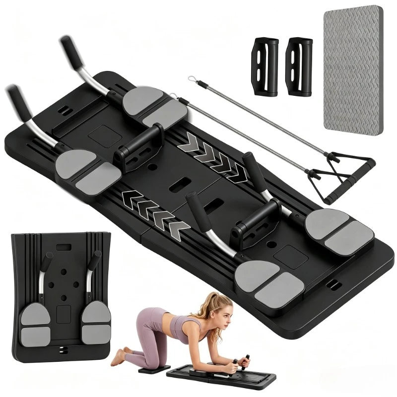 Foldable Multifunctional Home Workout Board With Resistance Bands And Handles