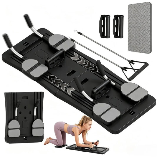 Foldable Multifunctional Home Workout Board With Resistance Bands And Handles