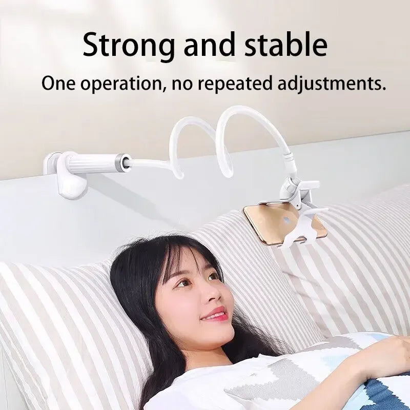 Stainless Steel Flexible Gooseneck Lazy Phone Mount Bracket with Handle