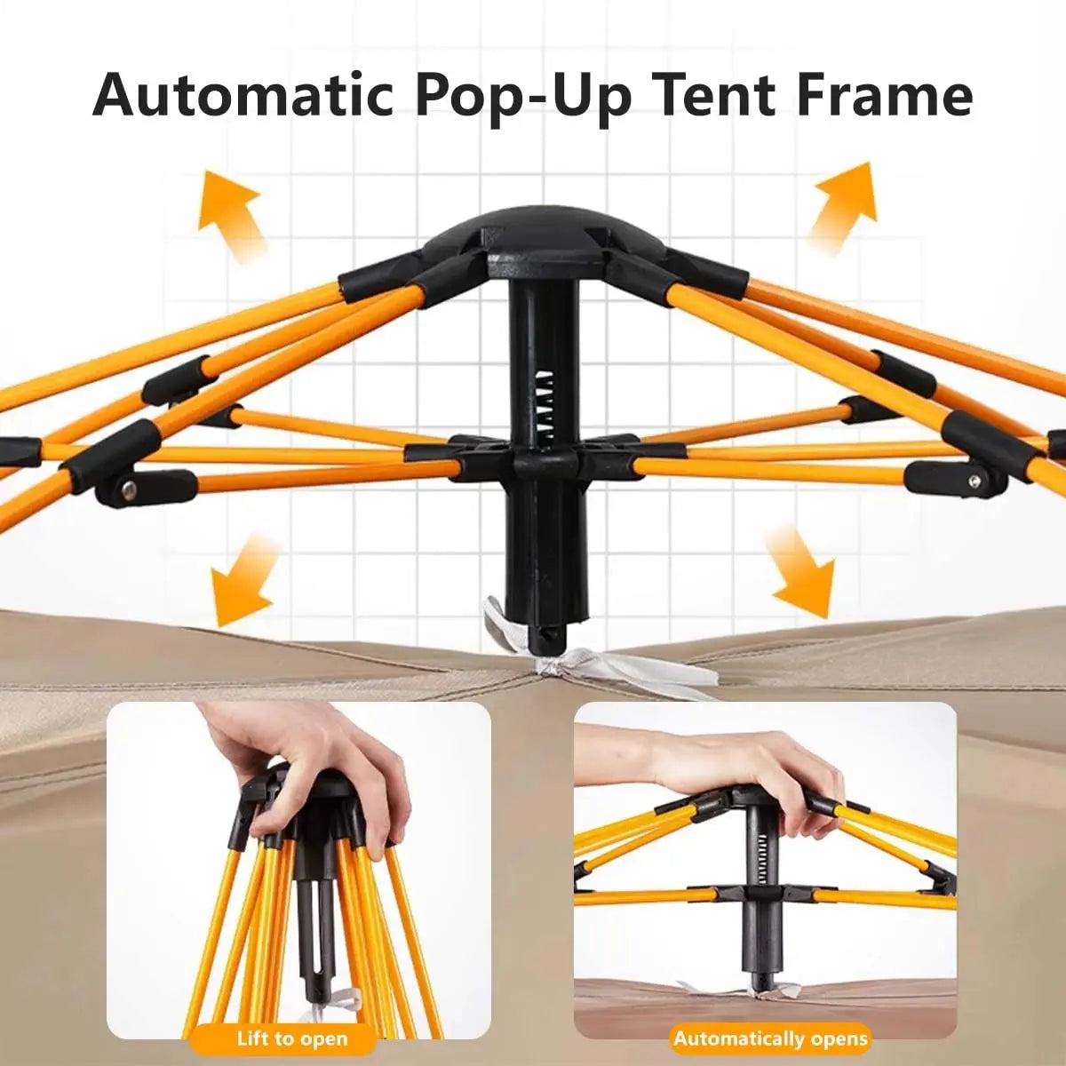 TribeNest Automatic Pop Up Camping Tent Windproof And Rainproof