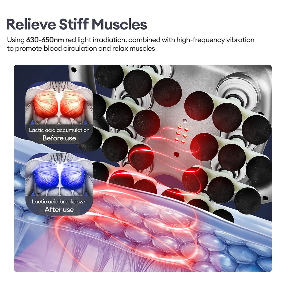 Foreverlily 24 Head Fascia Massage Gun for Muscle Relaxation
