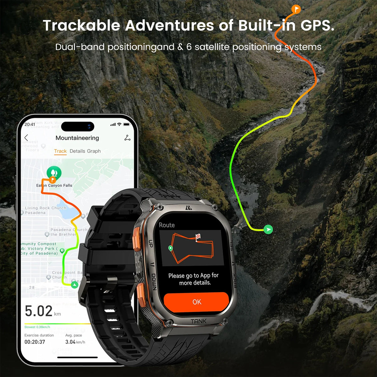 KOSPET Tank M3 Ultra GPS Smartwatch Health Monitor