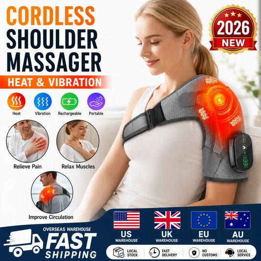 Hailicare Cordless Heated Shoulder Massager With Vibration Therapy