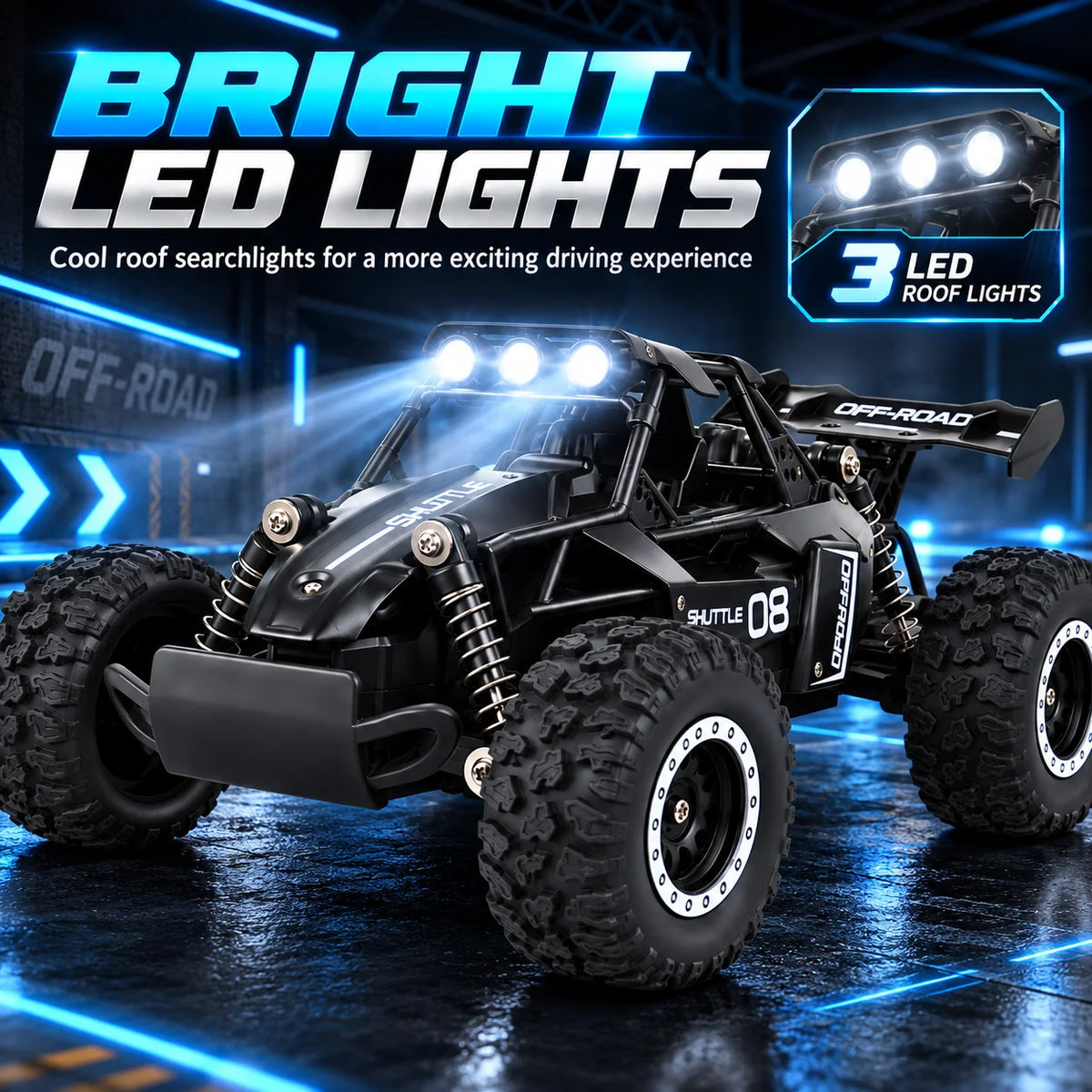 ZNLYRION Remote Control Off Road Racing Buggy With LED Lights