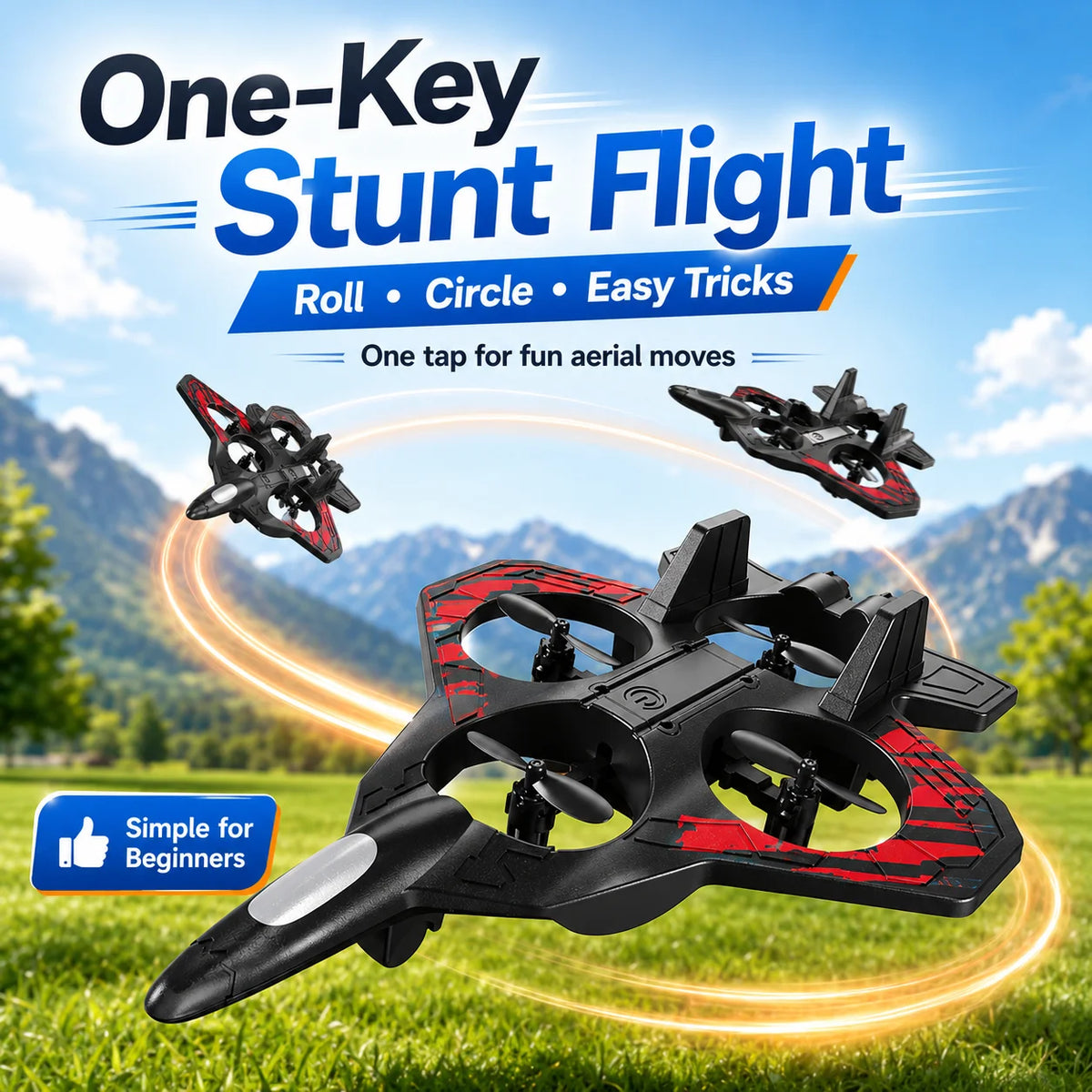 ZNLYRION YL87 RC Foam Fighter Plane With 360 Stunt Flight