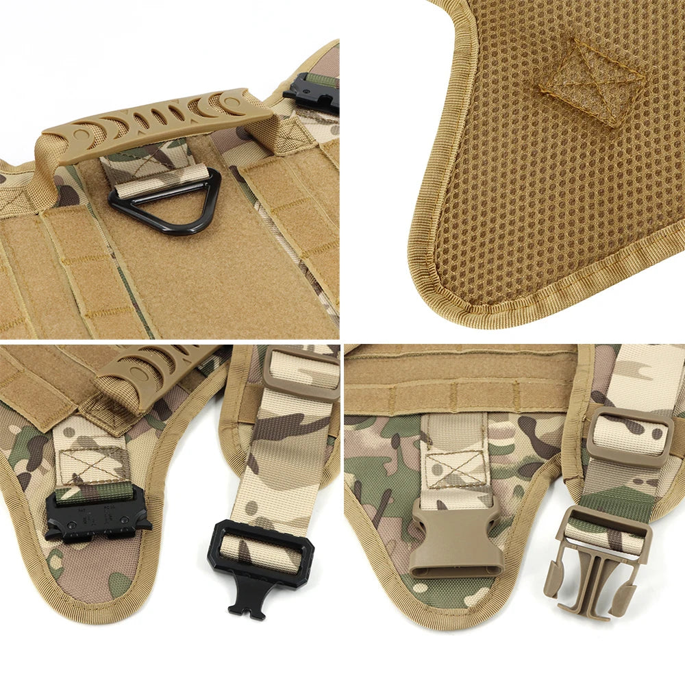 PETRAVEL Tactical Dog Harness And Leash Set For Training Walks