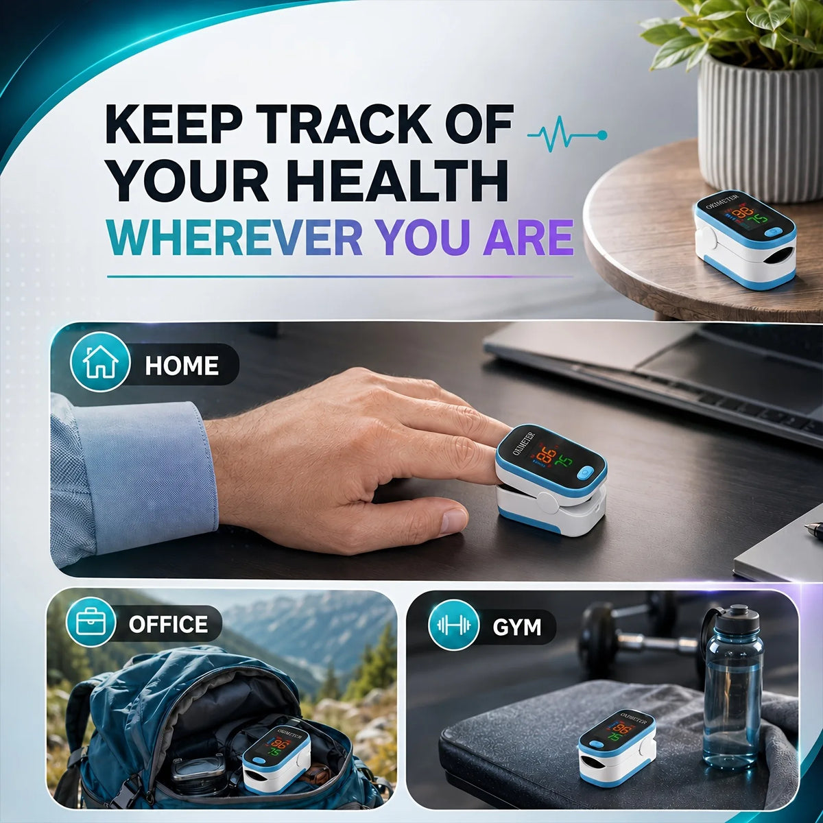 Jitesy Finger Pulse Oximeter for Oxygen Saturation and Heart Rate