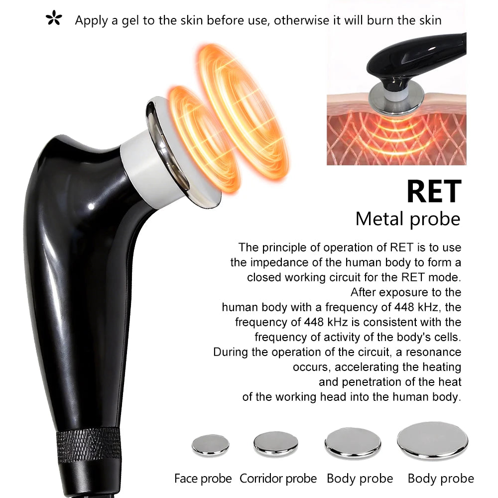 YUET WIN Tecar Therapy Device For Skin Tightening And Rejuvenation