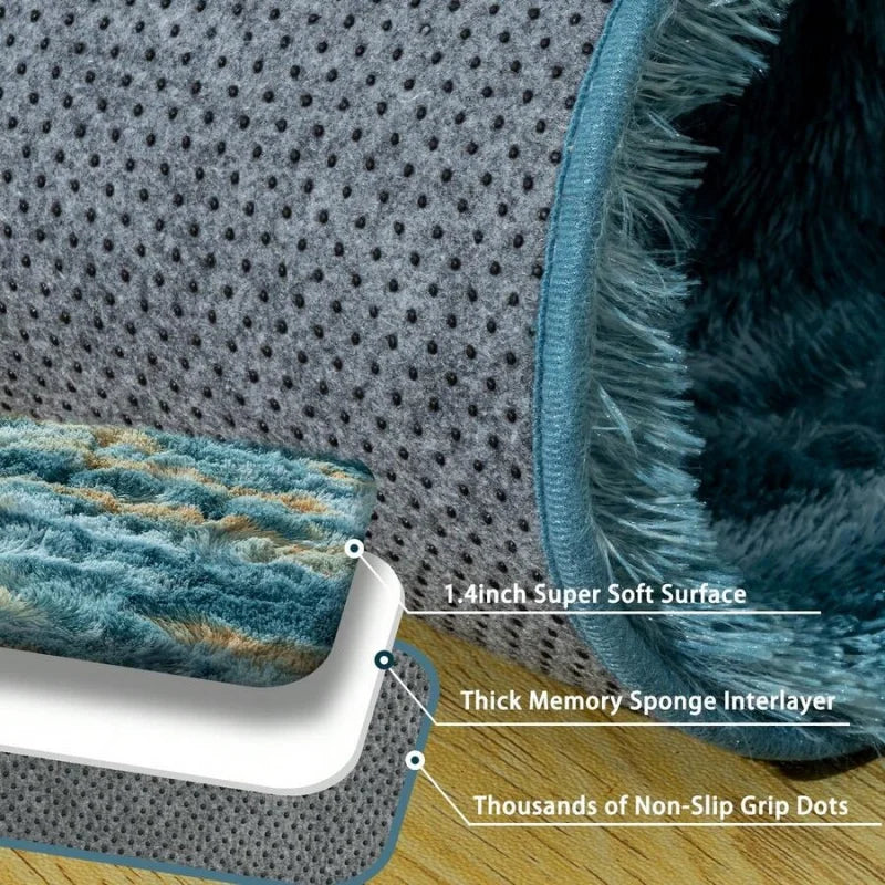 Plush Shag Rug For Bedroom Living Room And Dorm Decor