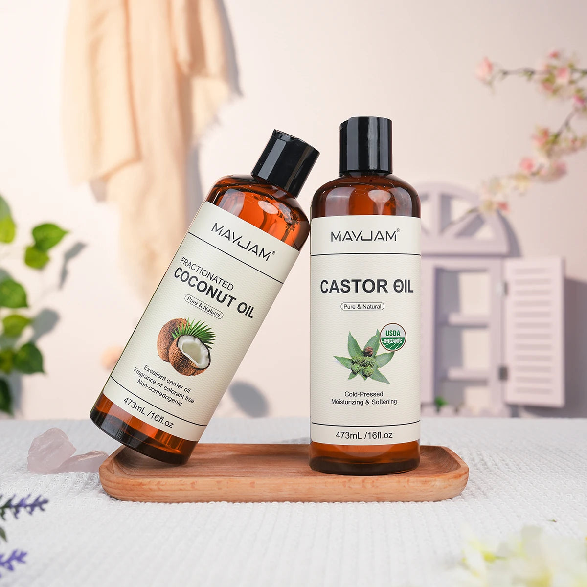 MAYJAM Organic Cold Pressed Castor Oil for Skin and Hair Care