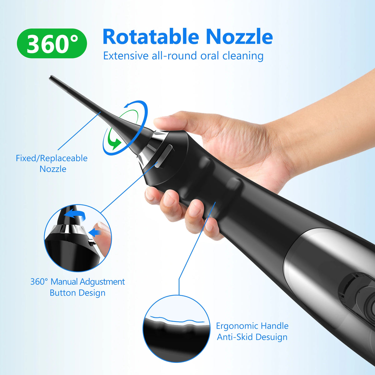 Sejoy Portable Electric Water Flosser With Multiple Cleaning Modes